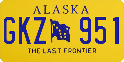 AK license plate GKZ951