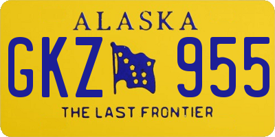 AK license plate GKZ955