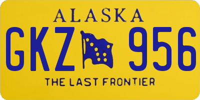 AK license plate GKZ956