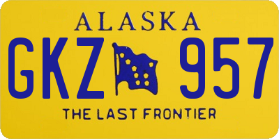AK license plate GKZ957
