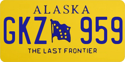AK license plate GKZ959