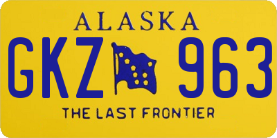 AK license plate GKZ963