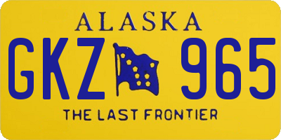 AK license plate GKZ965