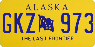 AK license plate GKZ973