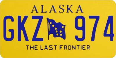 AK license plate GKZ974