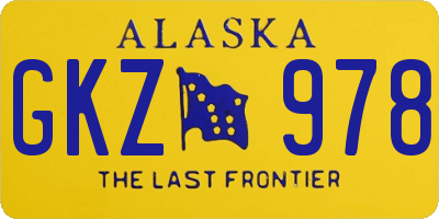 AK license plate GKZ978