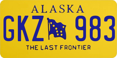AK license plate GKZ983