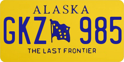 AK license plate GKZ985