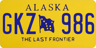 AK license plate GKZ986