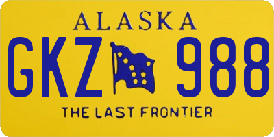 AK license plate GKZ988