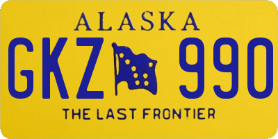 AK license plate GKZ990