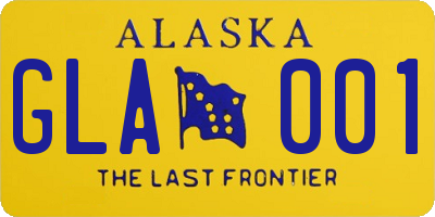 AK license plate GLA001