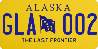 AK license plate GLA002