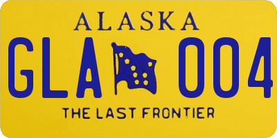 AK license plate GLA004