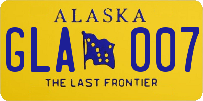 AK license plate GLA007