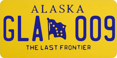 AK license plate GLA009