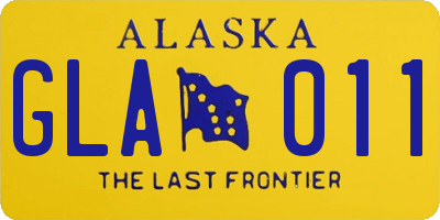 AK license plate GLA011