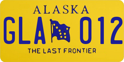 AK license plate GLA012