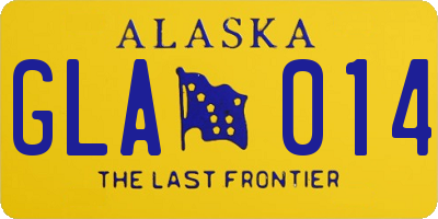 AK license plate GLA014