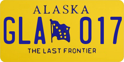 AK license plate GLA017