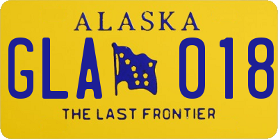 AK license plate GLA018