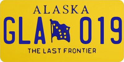 AK license plate GLA019