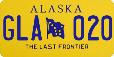 AK license plate GLA020