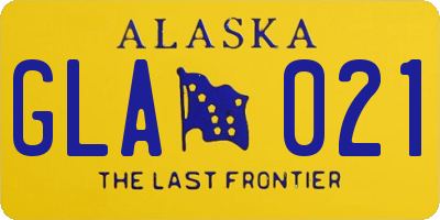 AK license plate GLA021