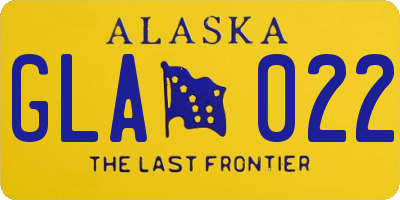 AK license plate GLA022