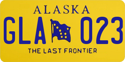 AK license plate GLA023