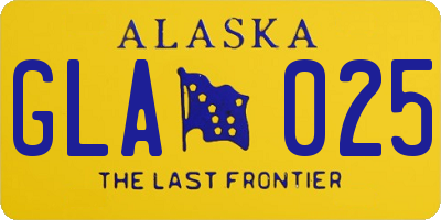 AK license plate GLA025