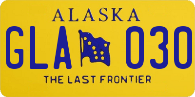 AK license plate GLA030