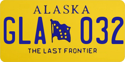 AK license plate GLA032