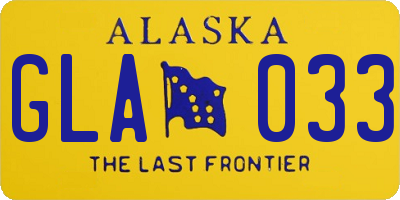 AK license plate GLA033