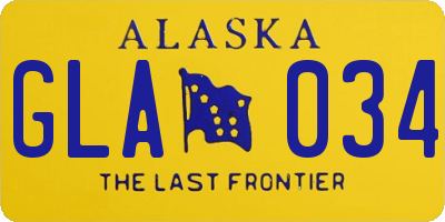 AK license plate GLA034