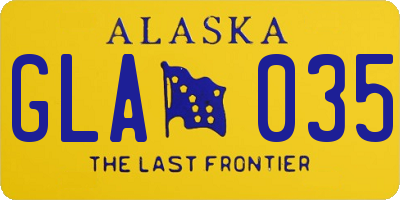 AK license plate GLA035