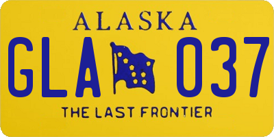 AK license plate GLA037