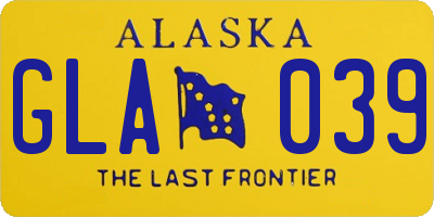 AK license plate GLA039