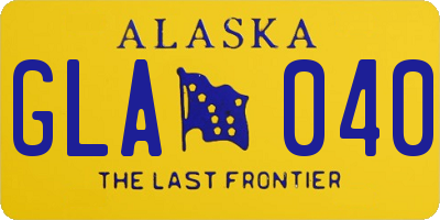 AK license plate GLA040