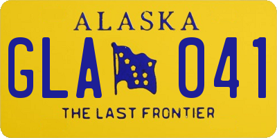 AK license plate GLA041