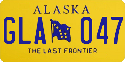 AK license plate GLA047