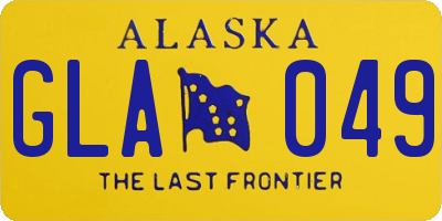 AK license plate GLA049