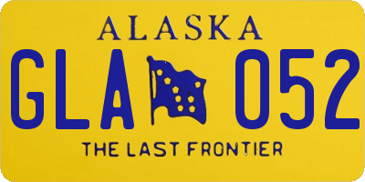 AK license plate GLA052