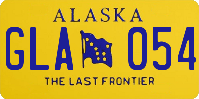 AK license plate GLA054