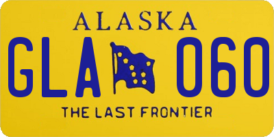 AK license plate GLA060