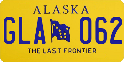 AK license plate GLA062