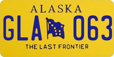 AK license plate GLA063