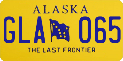 AK license plate GLA065