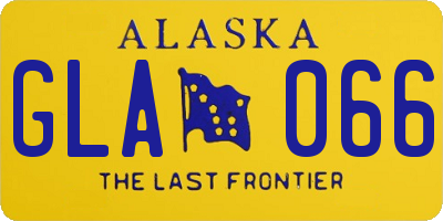 AK license plate GLA066