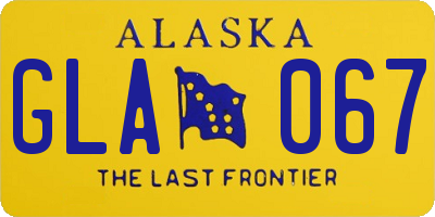 AK license plate GLA067